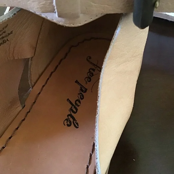 Free people Vale boot sandals beige leather Spain 36.5 US 6.5 - Picture 8 of 11